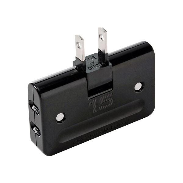 （まとめ）サンワサプライ 平トリプルタップ2P・3個口 ブラック TAP-AC5BKN 1個〔×20セット〕