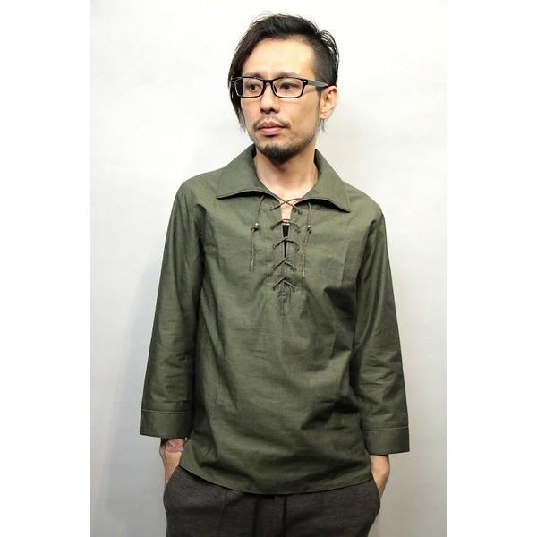 QL Mansion Maker プルオーバーシャツ KHAKI サイズ46〔代引不可 