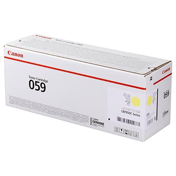 （まとめ）〔純正品〕CANON 3620C001 トナーカートリッジ059イエロー〔×5セット〕