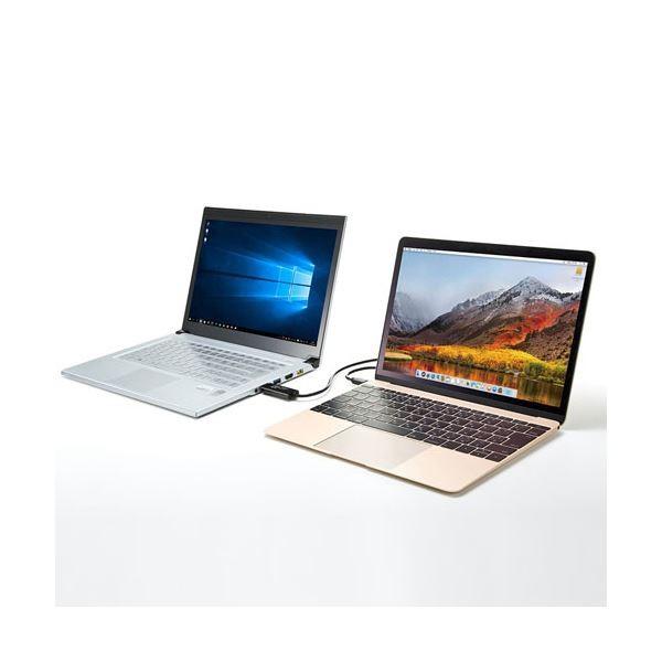 (まとめ）サンワサプライドラッグ＆ドロップ対応Type-Cリンクケーブル(Mac/Windows対応) 1.5m KB-USB-LINK51本〔×3セット〕_3
