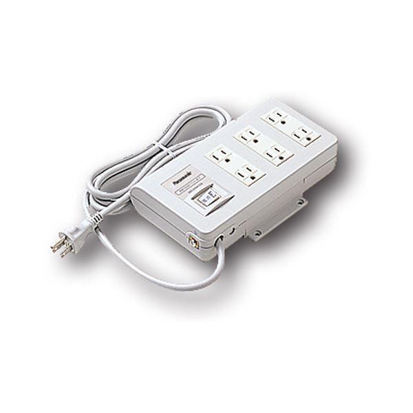 (まとめ）パナソニック マグネット付OA電源タップ 3P・6個口 2.0m WCH44129 1個〔×3セット〕