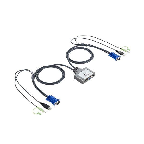 (まとめ）サンワサプライ パソコン自動切替器(2:1) SW-KVM2AUUN 1台〔×3セット〕