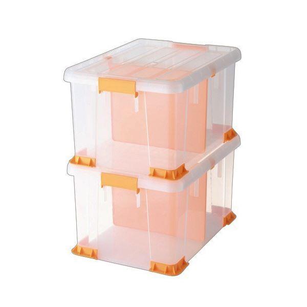 (まとめ）サンカ 書類保管用ケース L TCP-53-30CL2P 1セット(2個)〔×3セット〕