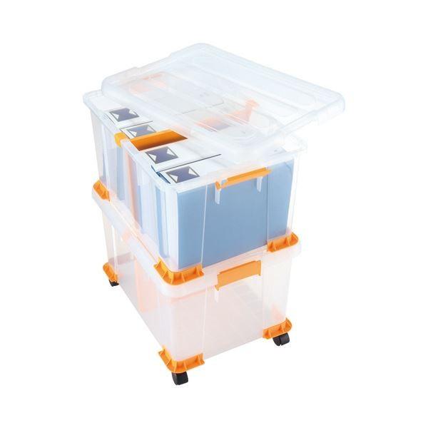 (まとめ）サンカ 書類保管用ケース L TCP-53-30CL2P 1セット(2個)〔×3セット〕_2