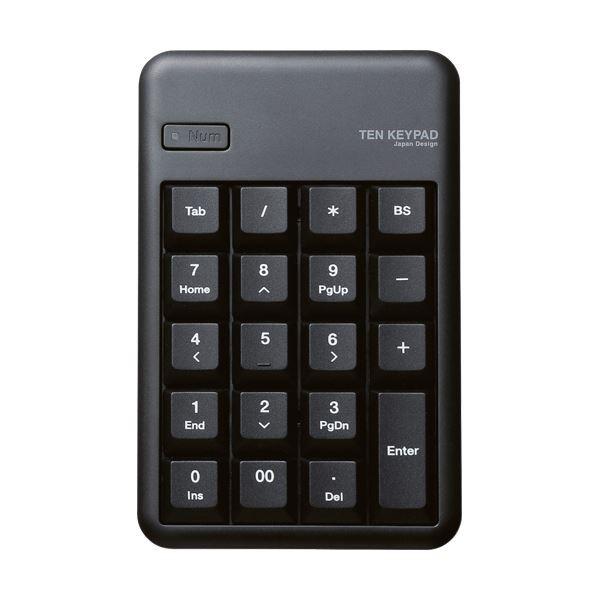 (まとめ) エレコム2.4GHzワイヤレステンキーパッド ブラック TK-TDM017BK 1個 〔×5セット〕