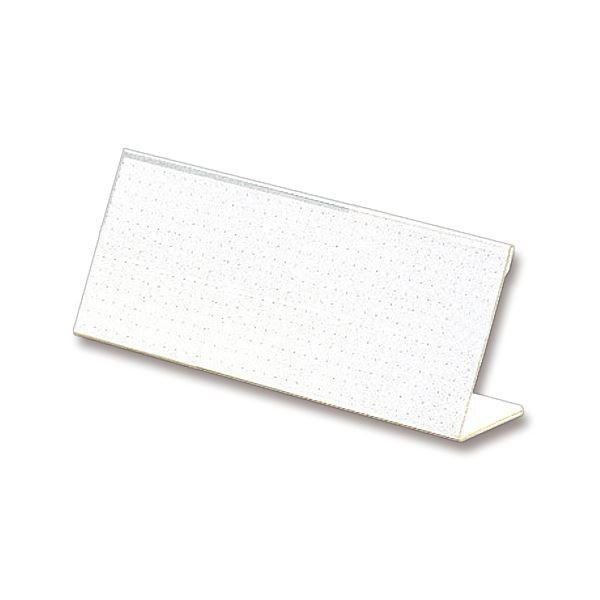 (まとめ) ライオン事務器 カード立L型（アクリル製） W180×H65mm L-180 1セット（10個） 〔×5セット〕