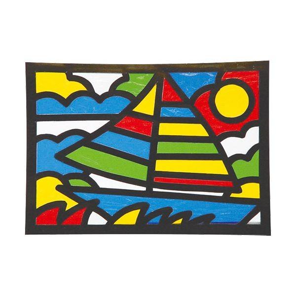 (まとめ) トーヨー カラーセロファン32×44cm 5色（各1枚） 110800 1セット（100枚：5枚×20パック） 〔×5セット〕の画像