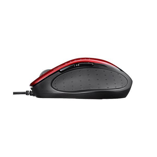 (まとめ) バッファロー 有線 BlueLED5ボタン ネオフィットマウス Mサイズ レッド BSMBU510MRD 1個 〔×10セット〕_2