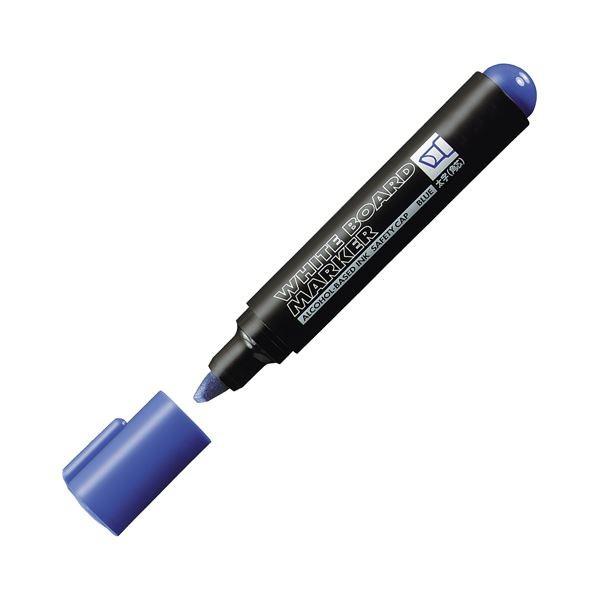 (まとめ) コクヨ ホワイトボード用マーカーペン 太字角芯 青 PM-B113NB 1セット(10本) 〔×10セット〕
