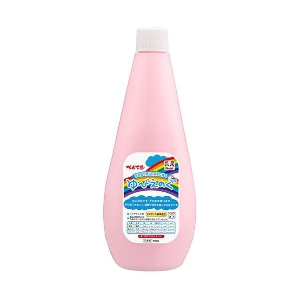 (まとめ) ぺんてる ゆびえのぐ 650g ももいろWHGT15 1本 〔×10セット〕