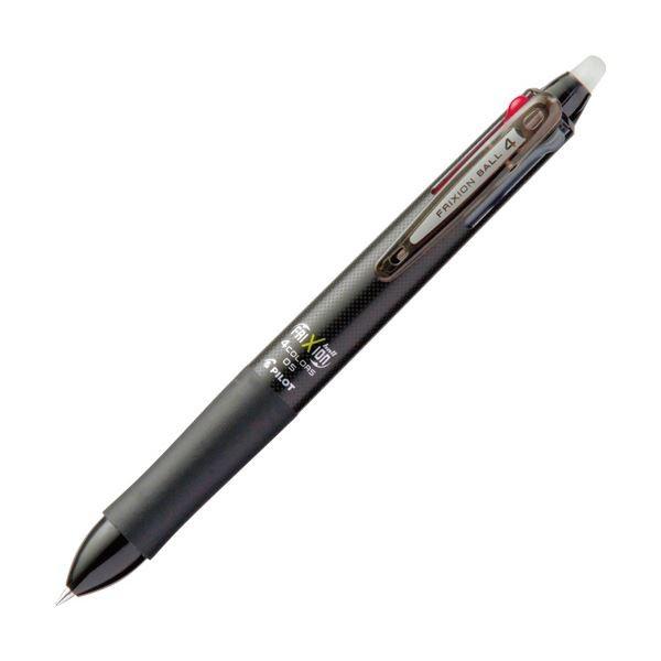 (まとめ) パイロット 多色ゲルインキボールペンフリクションボール4 0.5mm （軸色：ブラック） LKFB-80EF-B 1本 〔×10セット〕