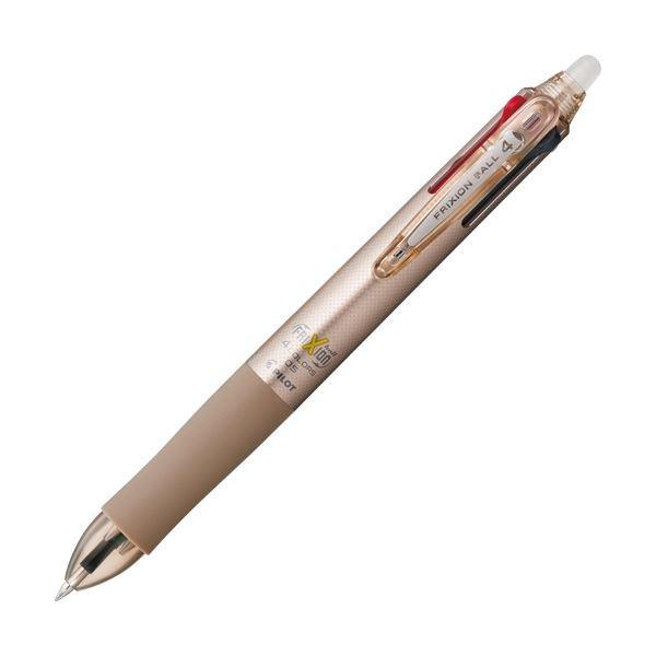 (まとめ) パイロット 多色ゲルインキボールペンフリクションボール4 0.5mm （軸色：シャンパンゴールド） LKFB-80EF-CGD 1本 〔×10セット〕