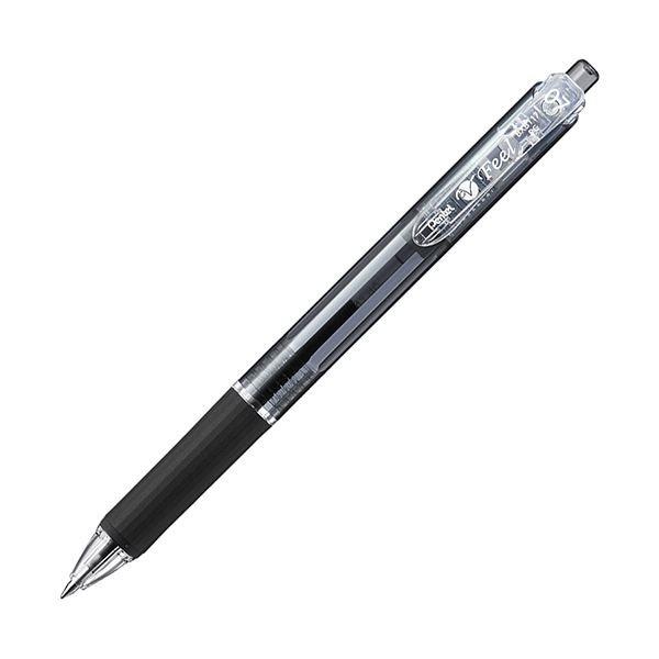 (まとめ) ぺんてる 油性ボールペン ビクーニャフィール 0.7mm 黒 BXB-117A 1セット（10本） 〔×10セット〕