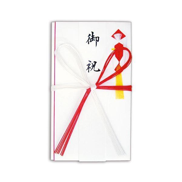 (まとめ) 赤白7本 花結 金封 高級和紙 短冊付 No.2653 1セット(10枚) 〔×10セット〕