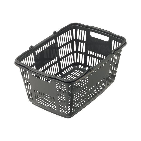 (まとめ) スーパーメイト ショッピングバスケット 33L ダークグレー CB-33EGU 1個 〔×10セット〕
