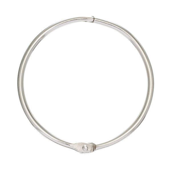 (まとめ) TANOSEE カードリング 内径50mm 1セット（100個：10個×10パック） 〔×10セット〕_1