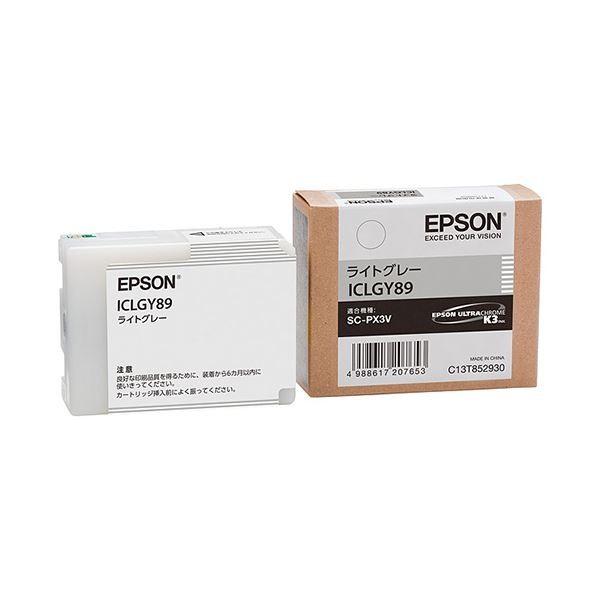 (まとめ) エプソン EPSON インクカートリッジ ライトグレー ICLGY89 1個 〔×10セット〕