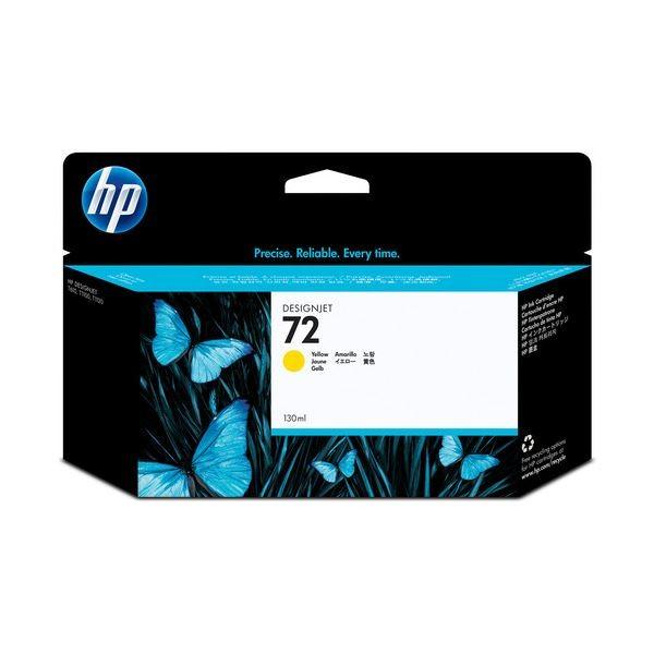 (まとめ) HP72 インクカートリッジ イエロー 130ml 染料系 C9373A 1個 〔×10セット〕