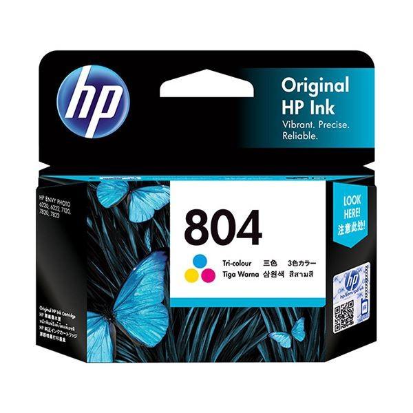 (まとめ) HP HP804 インクカートリッジカラー T6N09AA 1個 〔×10セット〕