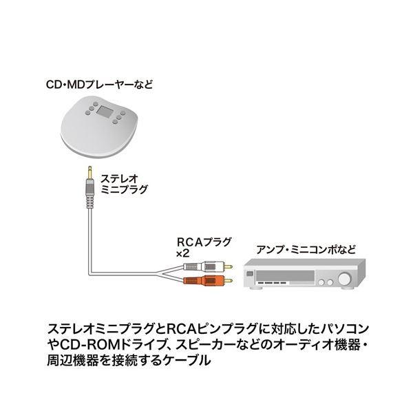 (まとめ) サンワサプライ オーディオケーブル3.6m KM-A1-36K2 1本 〔×10セット〕_3