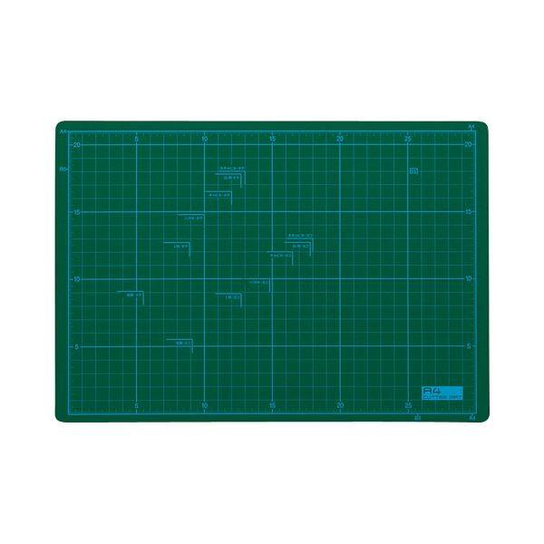 (まとめ) TANOSEE カッターマット A4 225×320mm 1枚 〔×10セット〕
