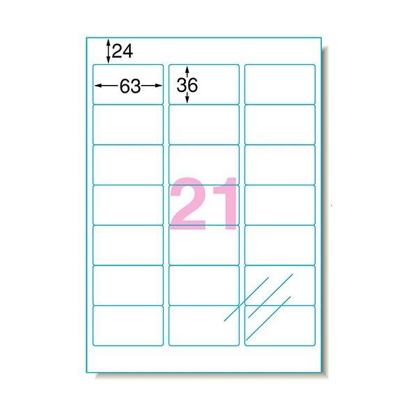 (まとめ) エーワン 透明保護フィルム A4変型21面 63×36mm 79221 1冊（6シート） 〔×30セット〕の画像