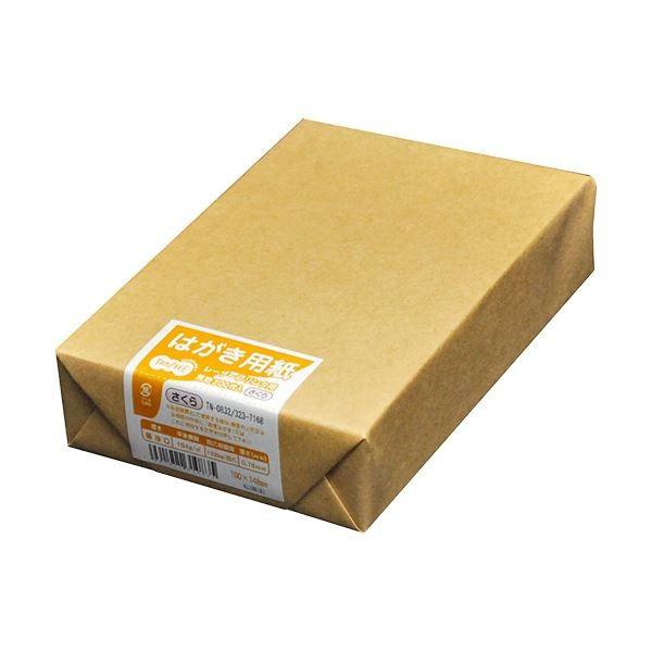 (まとめ) TANOSEE レーザープリンター用 はがきサイズ用紙 さくら 1冊（200枚） 〔×30セット〕