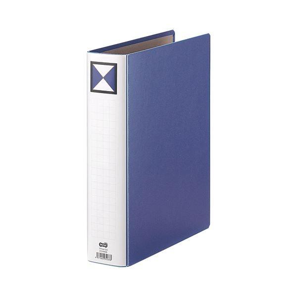 (まとめ) TANOSEE 両開きパイプ式ファイル A4タテ 500枚収容 背幅66mm 青 1冊 〔×30セット〕