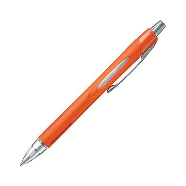 (まとめ) 三菱鉛筆 油性ボールペンジェットストリーム 0.7mm 黒 （軸色 メタリックオレンジ） SXN25007M.4 1本 〔×50セット〕