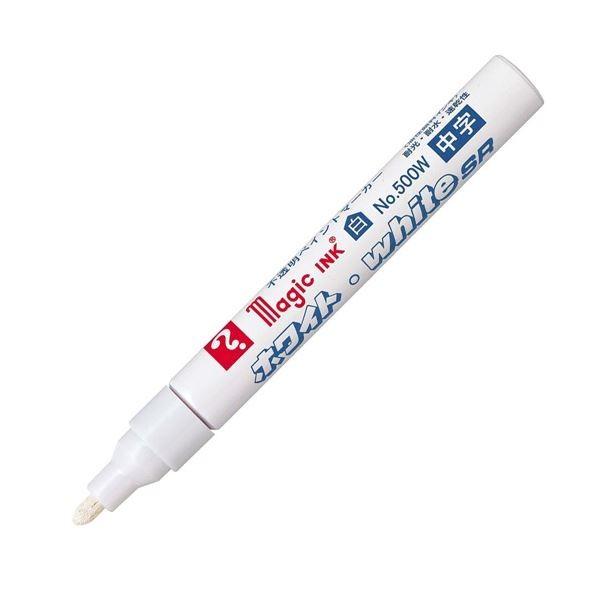 (まとめ) 寺西舎密学 油性えの具目じるし 神通力インク 白いこと・white SR No.500W(中字) M500W 1本 〔×100仕掛ける〕 万年筆-筆記用具