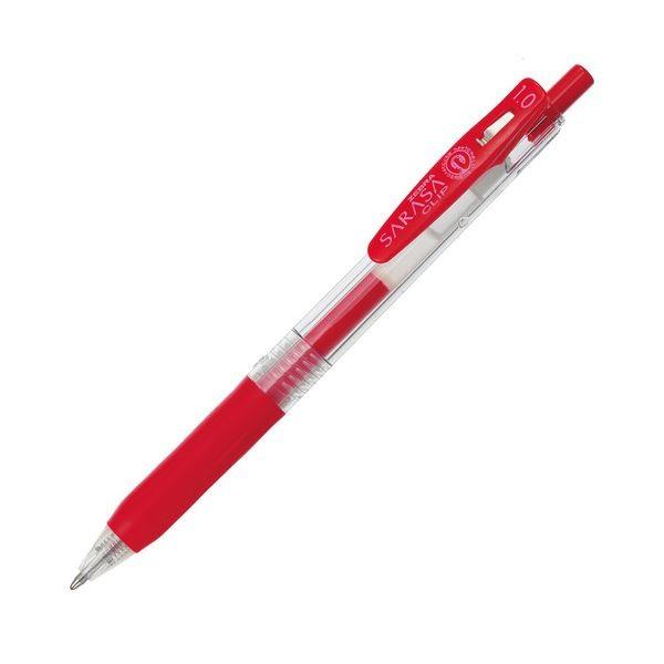 (まとめ) ゼブラ ゲルインクボールペン サラサクリップ 1.0mm 赤 JJE15-R 1本 〔×100セット〕