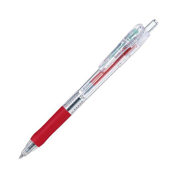 (まとめ) ゼブラ 油性ボールペン タプリクリップ 0.4mm 赤 BNH5-R 1本 〔×100セット〕