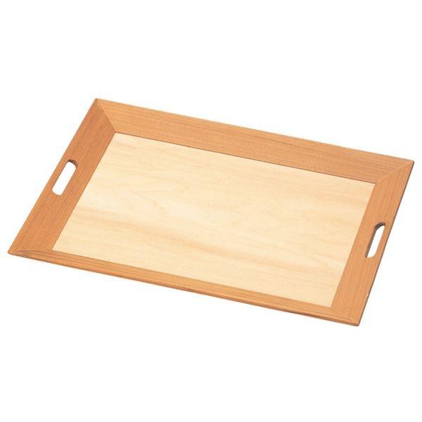 尺6 木製白木脇取盆/トレー 〔クリアー仕上げ 木〕 475×370×30mm 日本製 〔和食 レストラン 居酒屋 店舗 お店〕