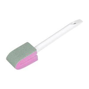 トイレブラシ/トイレ掃除用品 〔60個セット〕 約幅3cm 除菌 おまかせくださいトイレ用柄付き 〔お手洗い レストルーム〕