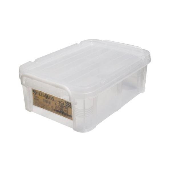 収納ボックス/収納ケース 〔幅290×奥行454×高さ156mm〕 フタ付き 積み重ね可 ソリッドボックス200 〔16個セット〕