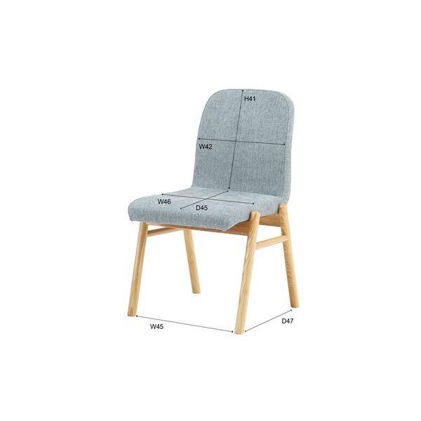 ダイニングチェア パーソナルチェア 幅53cm ダークグレー 2脚セット 木製 リビング 在宅ワーク 店舗 インテリア家具_4
