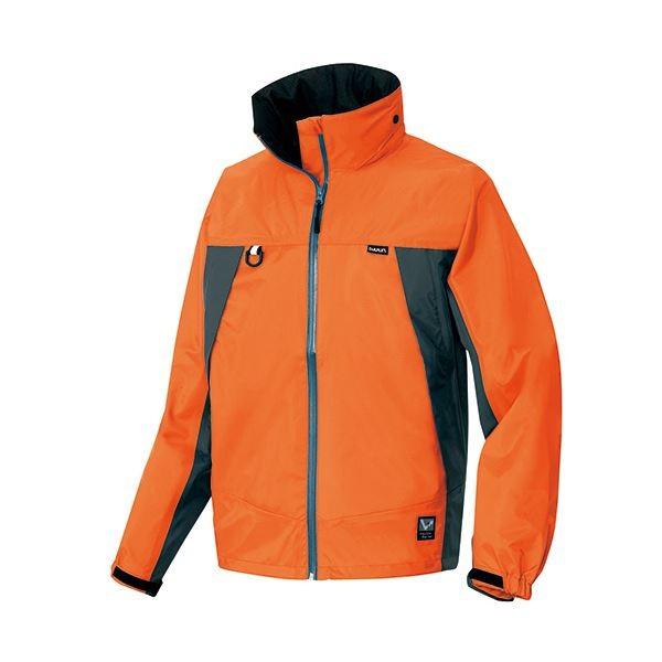 アイトス 全天候型ジャケット3層ミニリップ オレンジ×チャコール L