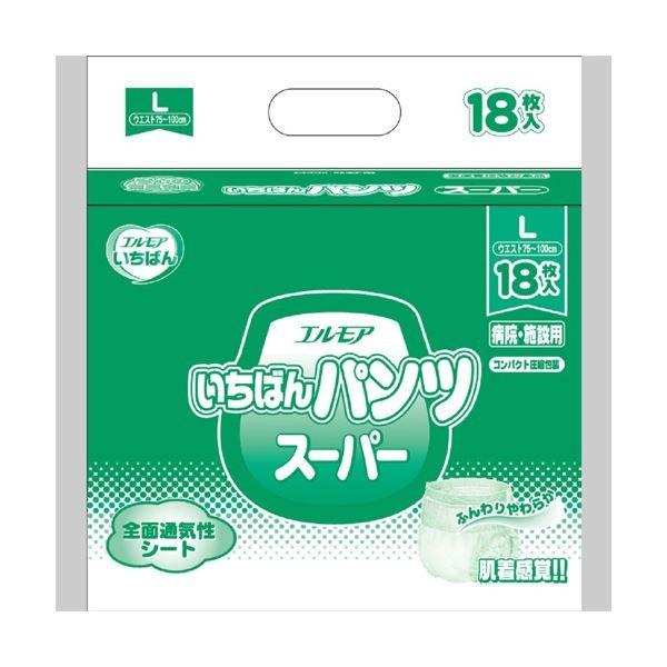 （まとめ）カミ商事 エルモア いちばん パンツスーパー L 1パック（18枚）〔×5セット〕_1