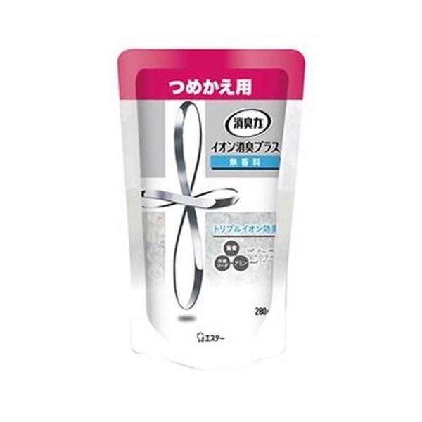 （まとめ）エステー 消臭力 クリアビーズイオン消臭プラス 無香料 つめかえ 280g 1個〔×50セット〕
