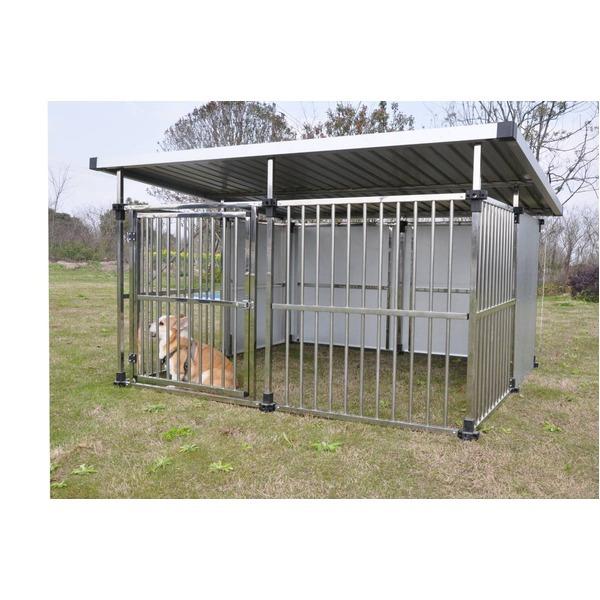 ドッグハウス DFS-M2 （1坪タイプ屋外用犬小屋） 大型犬 犬小屋 ステンレス製 組立品〔代引不可〕