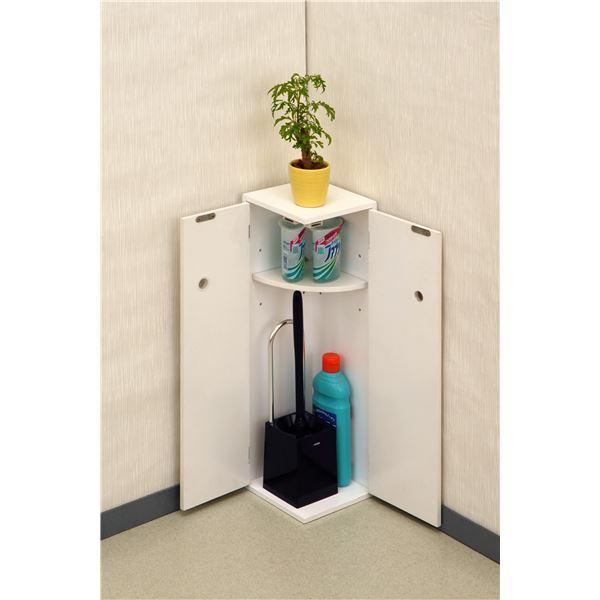 【新品・未使用】　トイレラック　サニタリー収納　ホワイト 完成品！ トイレラック トイレ収納 約幅16×奥行16×高さ54cm ホワイト サニタリー