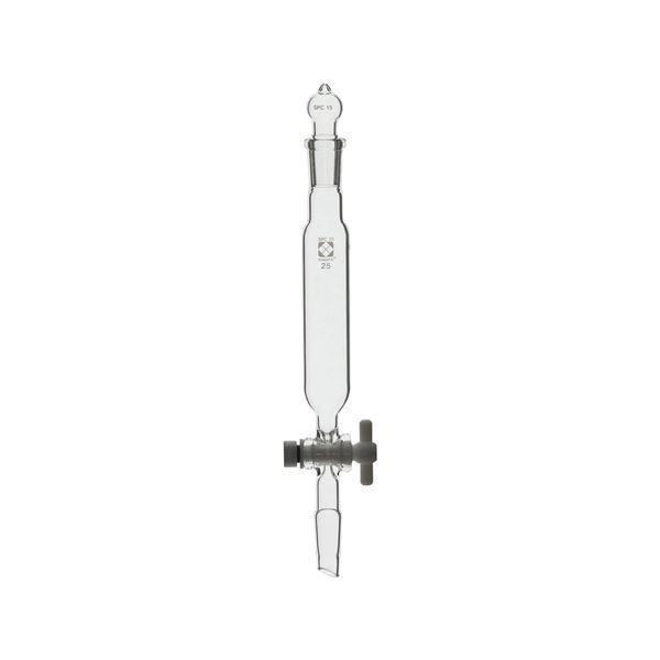 SPC分液ロート 円筒形 PTFEコック付 25mL 〔030260-1525〕