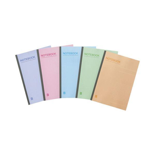 （まとめ）TANOSEE ノートブック セミB5 B罫6mm 30枚 5色パック 1セット（50冊：5冊×10パック） 〔×3セット〕