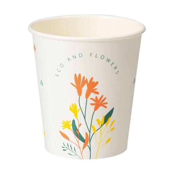 （まとめ）TANOSEE 紙コップ ANDFLOWERS 205ml（7オンス） 1パック（80個） 〔×10セット〕の画像