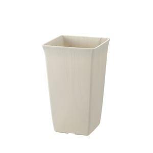 〔40個セット〕 角型 植木鉢/プランター 〔8号 ホワイト〕 約幅18.4cm 日本製 深型 リッチェル フォーレ スクエアポット