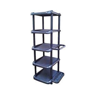 〔8個仕掛ける〕 シューズ仕合わせ/サボ箱 5段 〔黒いこと 幅355粍〕 日本製 省あき場所いたし方 Like-it 『吉川国産業所』 玄関家具-下駄箱、シューズボックス