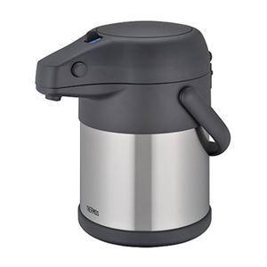〔6個セット〕 サーモス/THERMOS エアーポット/保温ポット 〔2.2L〕 ステンレス魔法瓶構造 蓋：取り外し可 ステンレスブラック