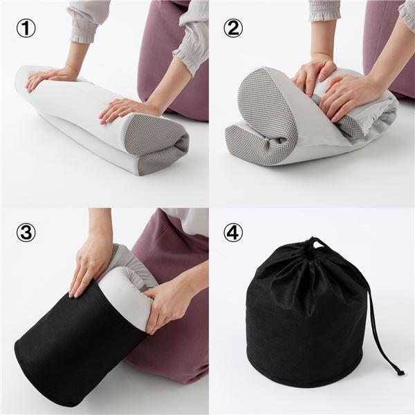 西川 枕 ピロー 約55×38×10cm 洗える カバー ポーチ付き 低反発