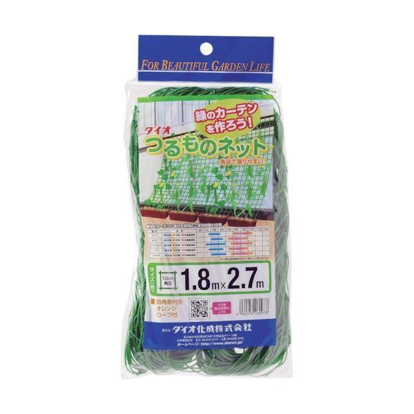 (まとめ) ダイオ化成 つるもの園芸ネット 緑10cm角目 幅1.8m×長さ2.7m 260978 1枚 〔×20セット〕