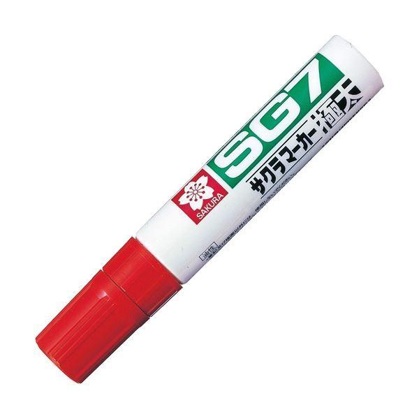 (まとめ) サクラクレパス 油性マーカー SG7 極太 あか JGK#19 1本 〔×30セット〕